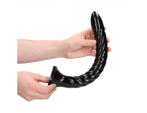 Wąż analny spiralny Ouch! 30 cm czarny