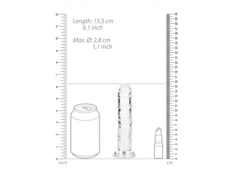 Dildo realistyczne RealRock przezroczyste z przyssawką 14 5 cm - 2