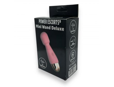 Mini wibrator wand Power Escorts silikonowy różowy USB 11,6 cm - 3