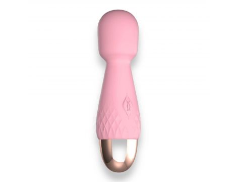Mini wibrator wand Power Escorts silikonowy różowy USB 11,6 cm - 4