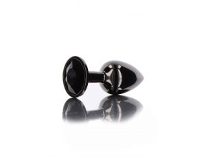 Korek analny Taboom z diamentem czarny 7.2 cm