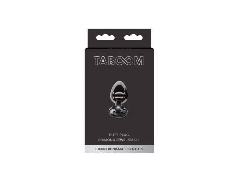 Korek analny Taboom z diamentem czarny 7.2 cm - 2