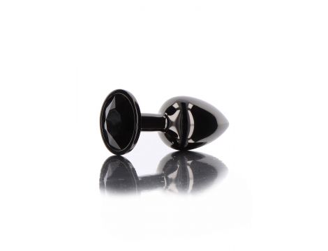 Korek analny Taboom z diamentem czarny 8.2 cm