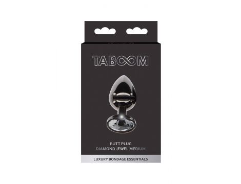 Korek analny Taboom z diamentem czarny 8.2 cm - 2