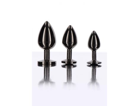 Korek analny Taboom z diamentem czarny 8.2 cm - 5