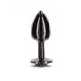 Korek analny Taboom z diamentem czarny 8.2 cm - 4