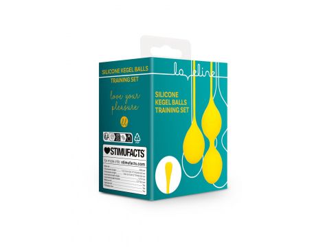 Kulki Kegla silikonowe Loveline Carambola żółte - 6