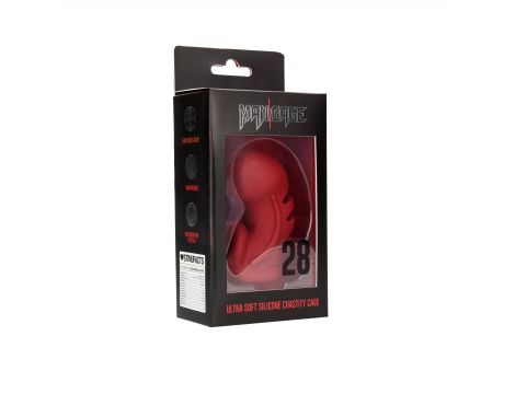 Pas cnoty silikonowy ultra miękki ManCage Model 28 czerwony - 7