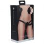 Strap on silikonowy żebrowany Ouch regulowany czarny 15 cm - 4