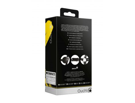 Uprząż na głowę z kneblem kulkowym Ouch! czarna 4,2 cm - 3