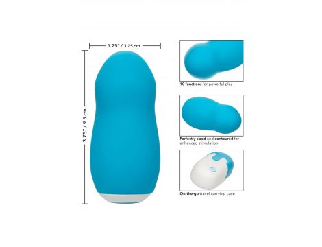 Wibrator mini Sugar Dream niebieski silikonowy USB - 9