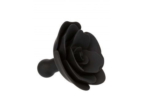 Knebel kulkowy z zdejmowaną różą Calexotics czarny silikonowy 4,5 cm - 6