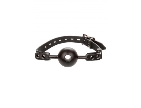 Knebel kulkowy z zdejmowaną różą Calexotics czarny silikonowy 4,5 cm - 7