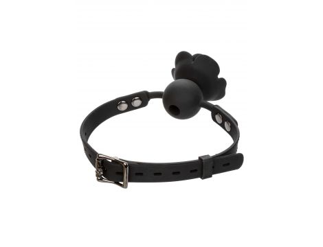 Knebel kulkowy z zdejmowaną różą Calexotics czarny silikonowy 4,5 cm - 8