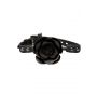 Knebel kulkowy z zdejmowaną różą Calexotics czarny silikonowy 4,5 cm - 6
