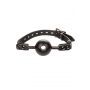 Knebel kulkowy z zdejmowaną różą Calexotics czarny silikonowy 4,5 cm - 8