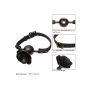 Knebel kulkowy z zdejmowaną różą Calexotics czarny silikonowy 4,5 cm - 11