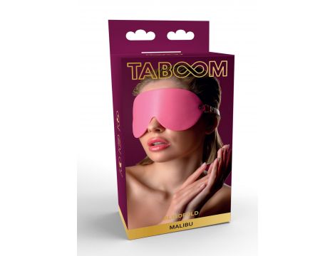 Maska na oczy Taboom Malibu różowa skóra PU - 2
