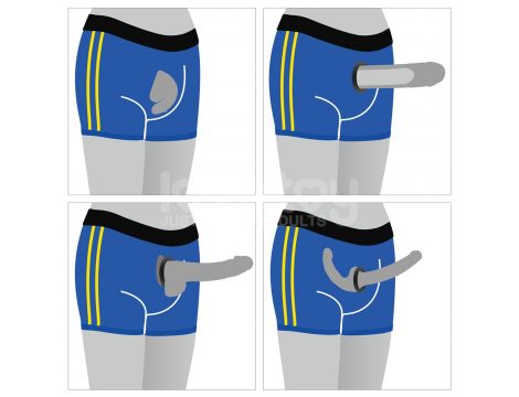 Chic Strap-On shorts (28 - 31 inch waist) Blue - 20