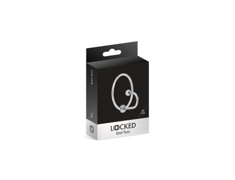 Pierścień na żołądź Locked End Torc stal nierdzewna 40 mm