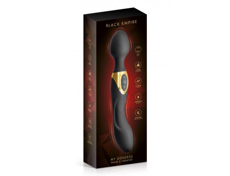 Wibrator wand My Goddess Black Empire czarny USB 22,5 cm - 2
