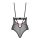 Body erotyczne Novenes Obsessive czarne z cyrkoniami XL 2XL