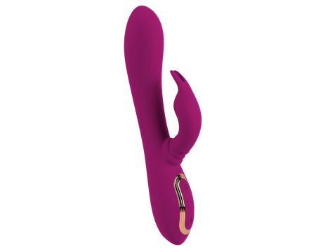 Wibrator króliczek Javida z rotującymi perłami USB 23 cm - 2