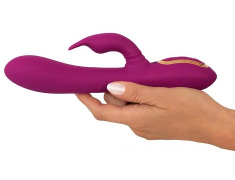 Wibrator króliczek Javida z rotującymi perłami USB 23 cm - 6