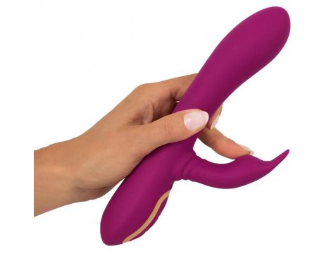 Wibrator króliczek Javida z rotującymi perłami USB 23 cm - 7