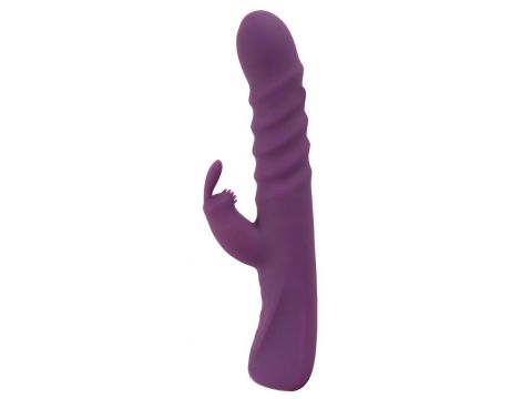 Wibrator króliczek Javida z pchnięciem silikonowy 24 cm USB - 4