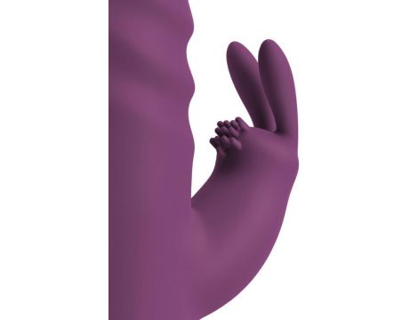 Wibrator króliczek Javida z pchnięciem silikonowy 24 cm USB - 7
