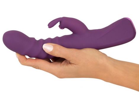 Wibrator króliczek Javida z pchnięciem silikonowy 24 cm USB - 8