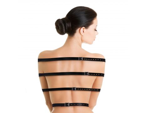 Pasy bondage na całe ciało Ouch! 7 regulowanych skóra PU