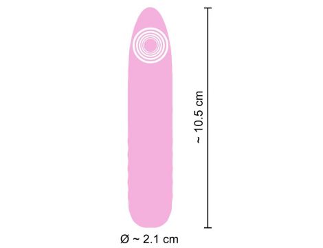 Mini wibrator Cuties silikonowy różowy USB 10,5 cm - 8