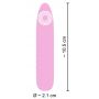 Mini wibrator Cuties silikonowy różowy USB 10,5 cm - 9