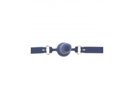 Knebel silikonowy z penisem Taboom niebieski 60 cm - 4