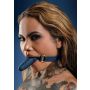 Knebel silikonowy z penisem Taboom niebieski 60 cm - 2