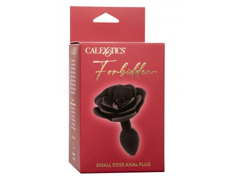 Korek analny Small Rose Calexotics czarny silikonowy - 3