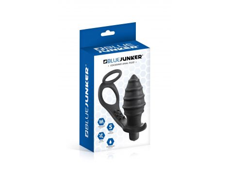 Stymulator prostaty z ringiem i plugiem AP071 czarny - 2