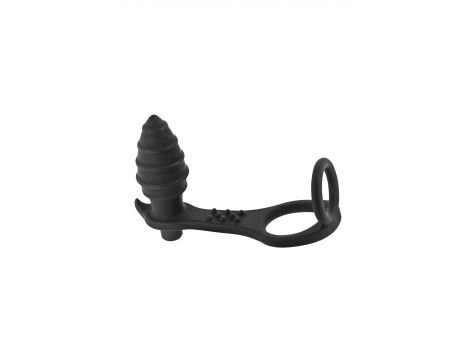 Stymulator prostaty z ringiem i plugiem AP071 czarny - 3