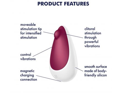 Wibrator Satisfyer Spot On 3 berry stymulator łechtaczki silikonowy USB - 2
