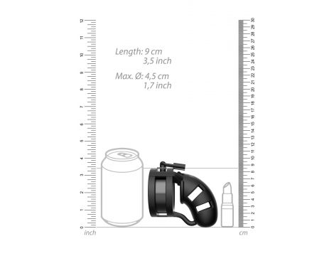 Pas cnoty ManCage Model 18 silikonowy Ballsplitter czarny 9 cm