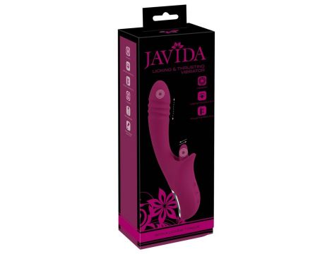 Wibrator Javida silikonowy z ruchomą stymulacją USB 22 cm