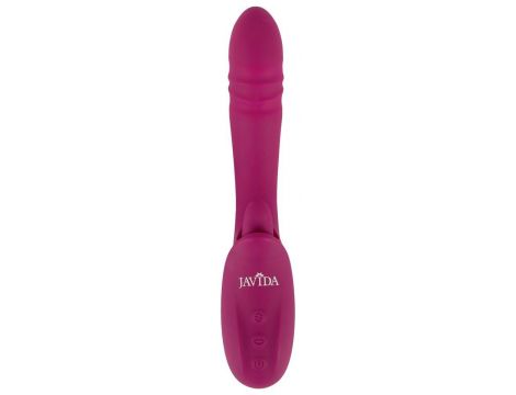 Wibrator Javida silikonowy z ruchomą stymulacją USB 22 cm - 3