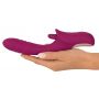 Wibrator Javida silikonowy z ruchomą stymulacją USB 22 cm - 7