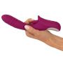 Wibrator Javida silikonowy z ruchomą stymulacją USB 22 cm - 8