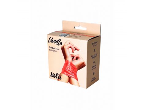 Taśma bondage Vanilla czerwona PVC 20 m 5 cm - 3