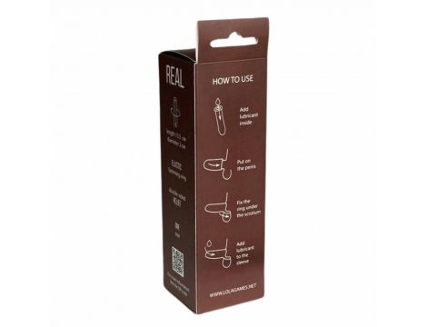 Przedłużka na penisa Real Extra Size bąbelkowa 15,5 cm - 4