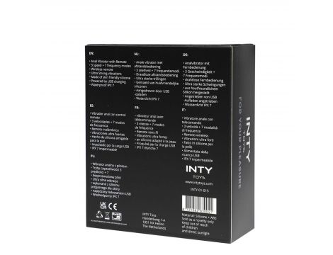 Wibrator analny INTY Toys Blade silikonowy USB z pilotem