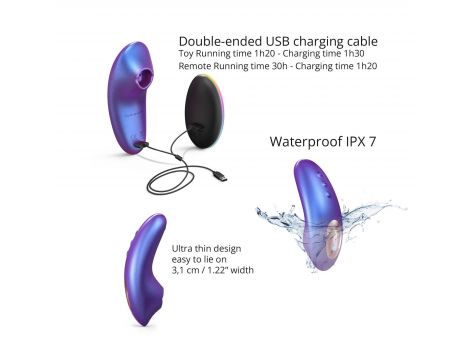 Wibrator mini Dreamer Love to Love Iridescent Night z pilotem - 4